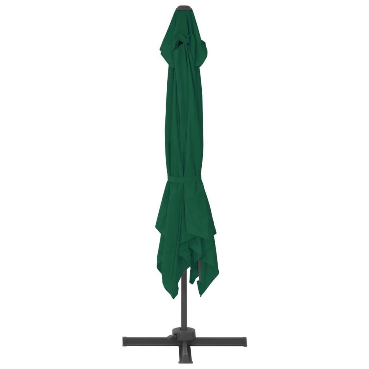 VIDAXL Parasol de jardin en porte-a-faux et poteau en aluminium vert