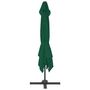 Voir la diapositive 4 : VIDAXL Parasol de jardin en porte-a-faux et poteau en aluminium vert