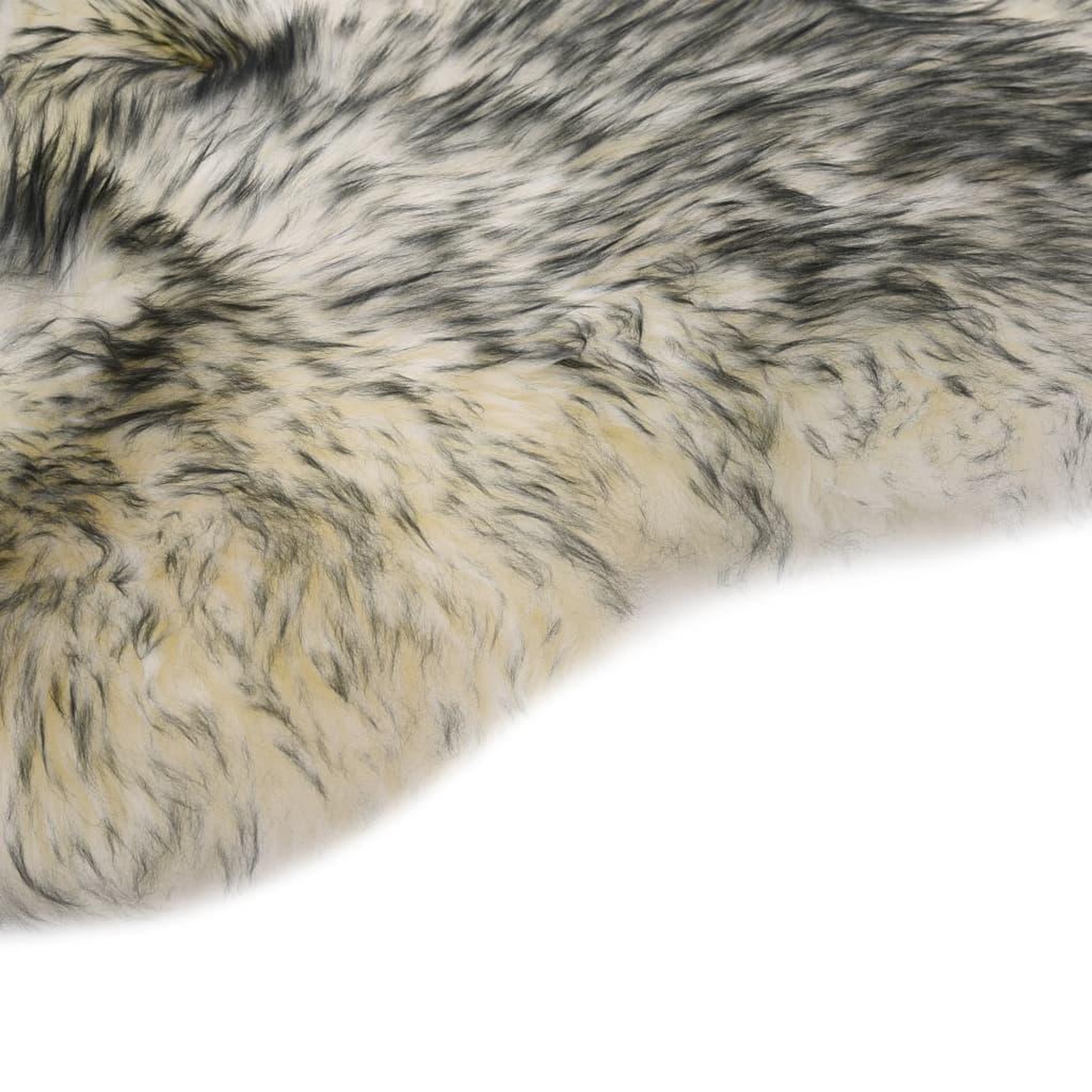 Voir la diapositive 2 : VIDAXL Tapis en peau de mouton 60 x 180 cm Melange de gris fonce