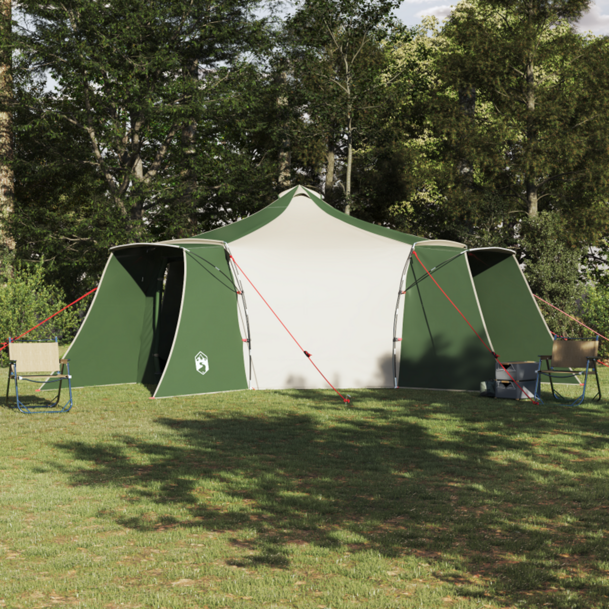 VIDAXL Tente Familiale Tipi Verte 8 Personnes Imperméable