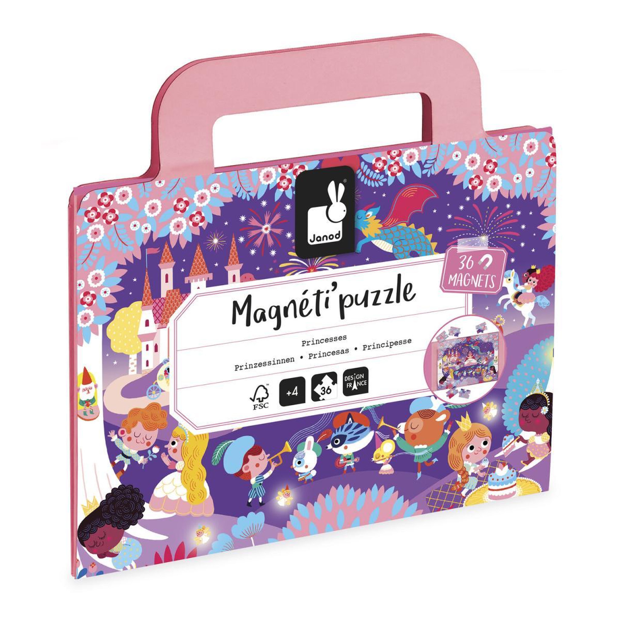 JANOD Magneti puzzle Princesses 36pcs