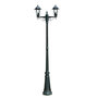 Voir la diapositive 2 : VIDAXL Lampadaire de jardin 2 bras 215 cm Vert fonce/Noir Aluminium