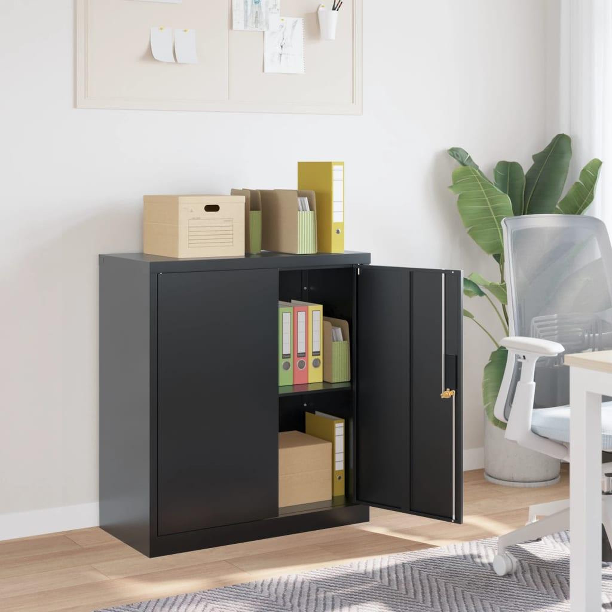 VIDAXL Classeur anthracite 79x40x90 cm acier
