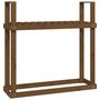 Voir la diapositive 2 : VIDAXL Support bois de chauffage Marron miel 110x35x108,5 cm Bois pin
