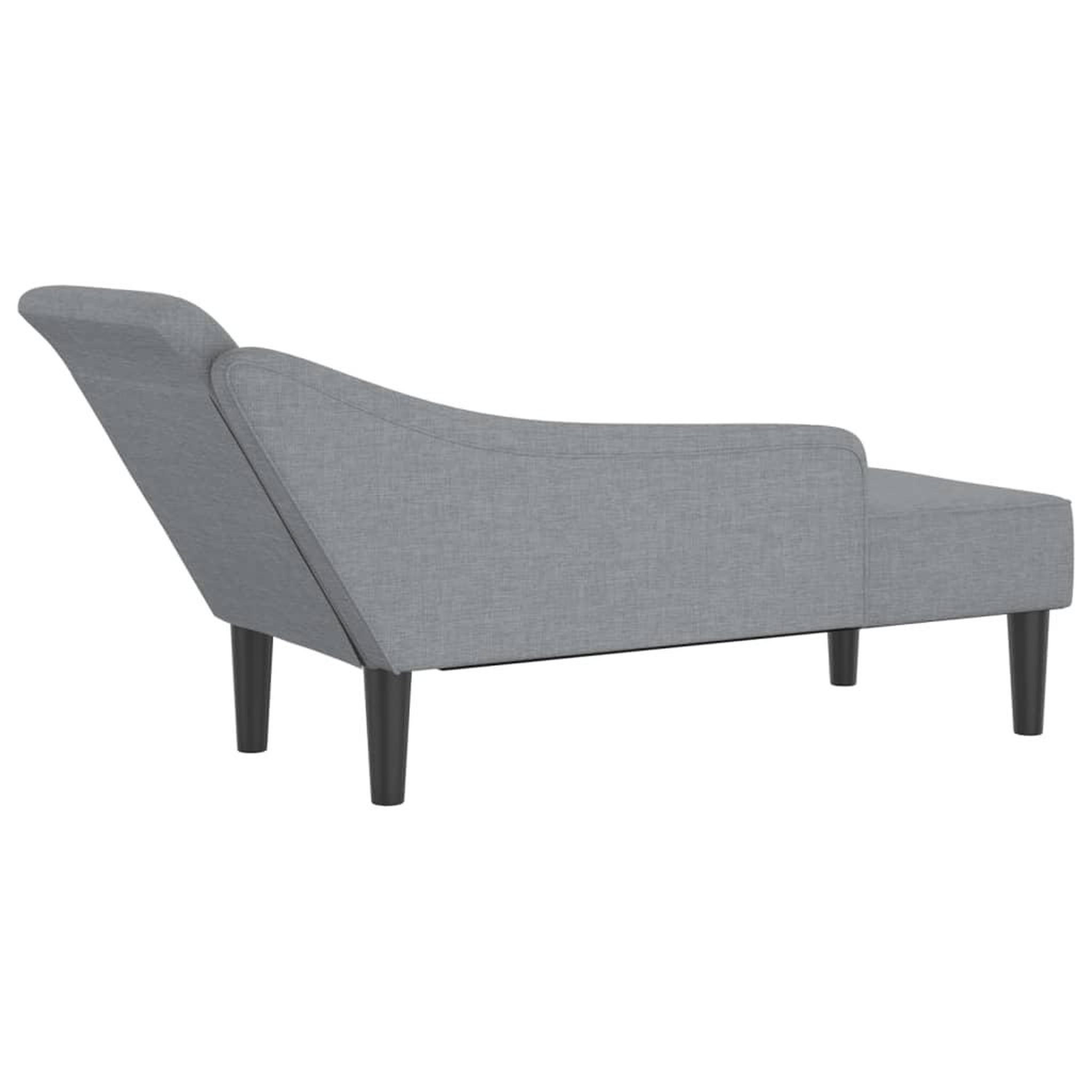 Voir la diapositive 5 : VIDAXL Chaise longue avec coussins gris clair tissu