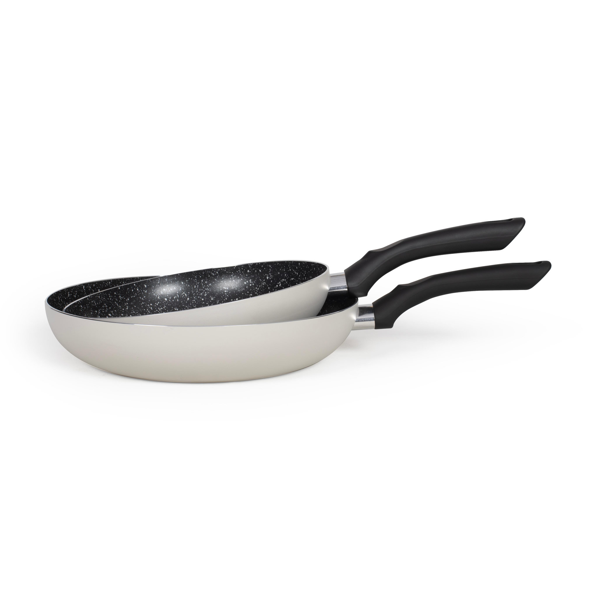 LIVOO Lot de 2 poêles antiadhésif 24/28cm gris - men124gr