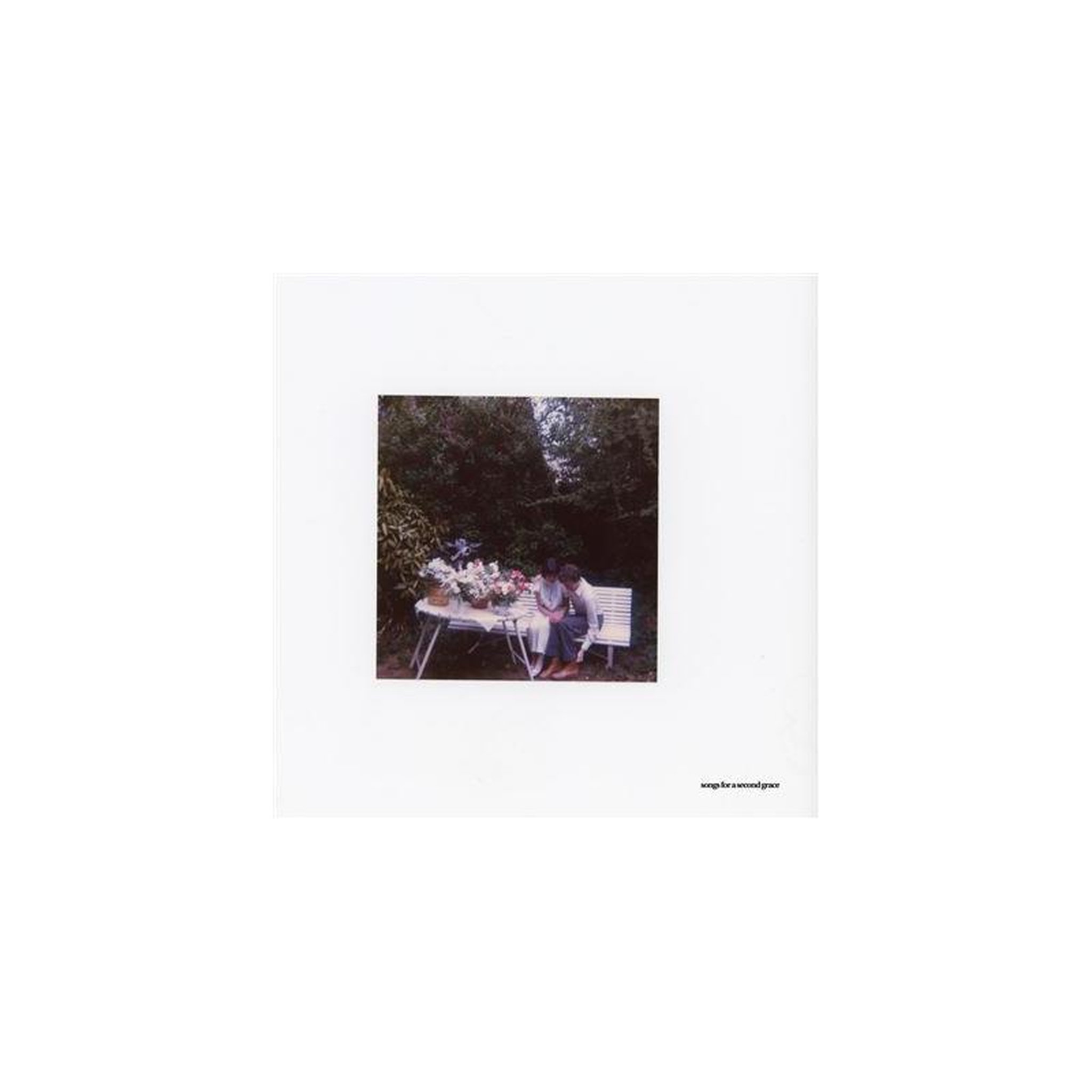 Vinyle album de musique songs for a second grace par, pochette carrée aux tons naturels foncés