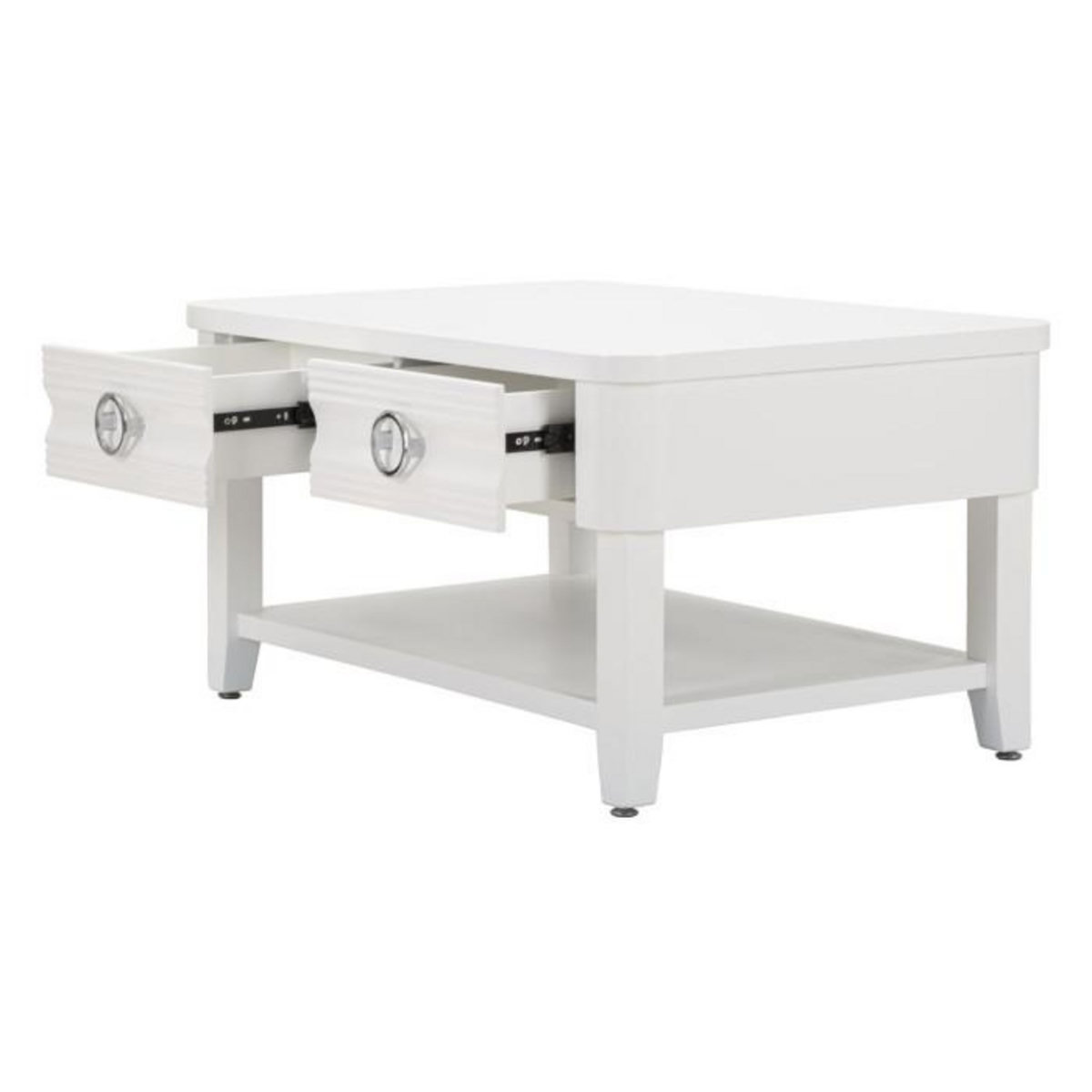 Paris Prix Table Basse en Bois  Shine  90cm Blanc