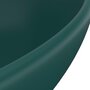 VIDAXL Lavabo ovale de luxe Vert fonce mat 40x33 cm Ceramique