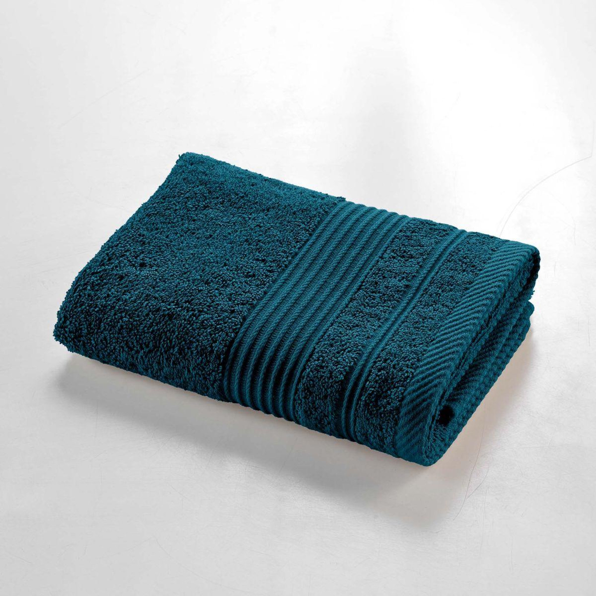 Voir la diapositive 2 : Douceur d'Intérieur Serviette de toilette  tendresse   50x90cm bleu indigo