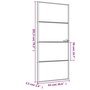 Voir la diapositive 6 : VIDAXL Porte interieure mince noir 93x201,5 cm verre trempe aluminium