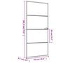 Voir la diapositive 6 : VIDAXL Porte interieure mince noir 93x201,5 cm verre trempe aluminium
