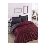 GENERIQUE Parure de lit - 1 housse de couette 220 x 240 cm + 2 taies d'oreiller 60 x 60 cm - 65% coton, 35% polyester - Rouge