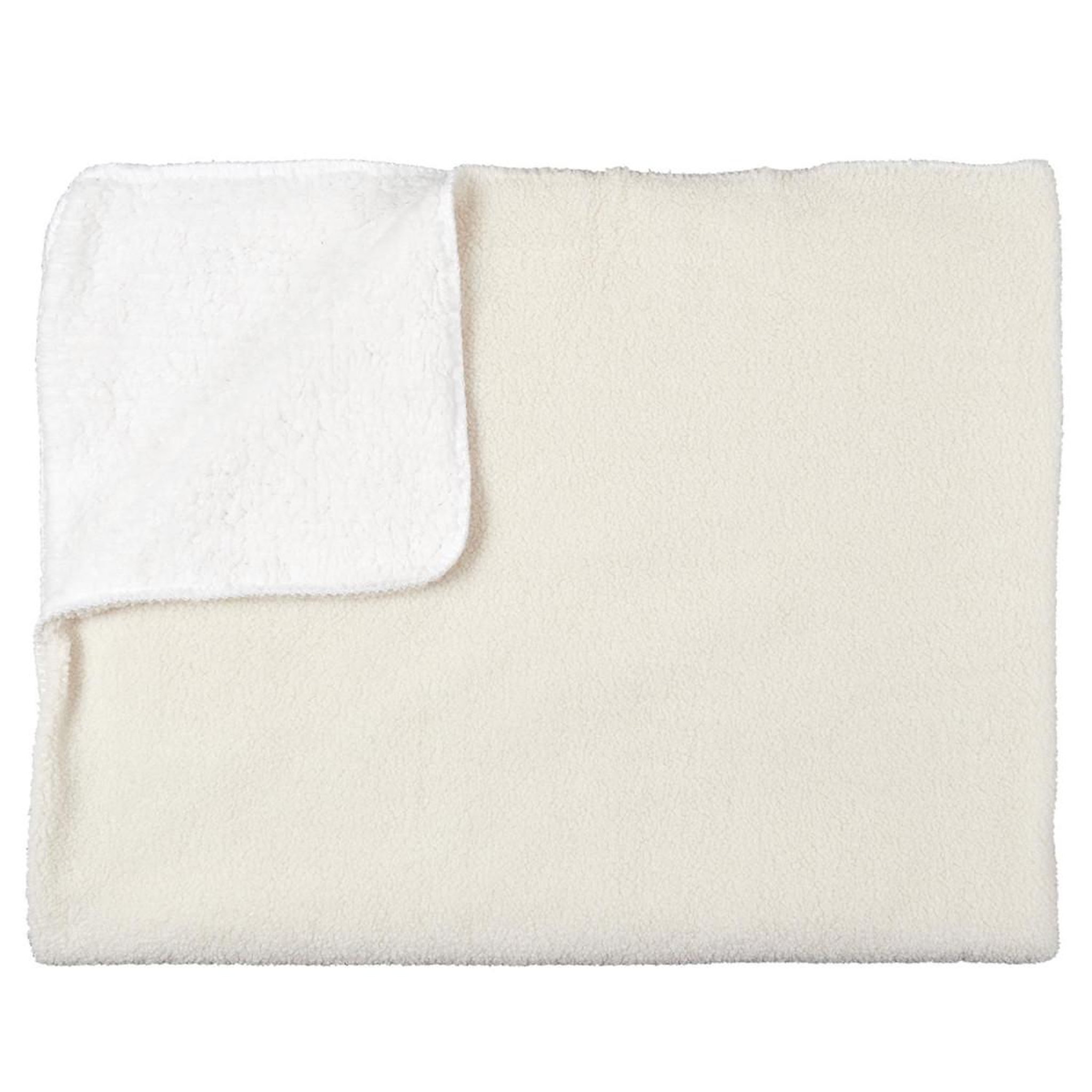Voir la diapositive 2 : The Home Deco Factory Plaid bouclé  sherpa  120x150cm écru