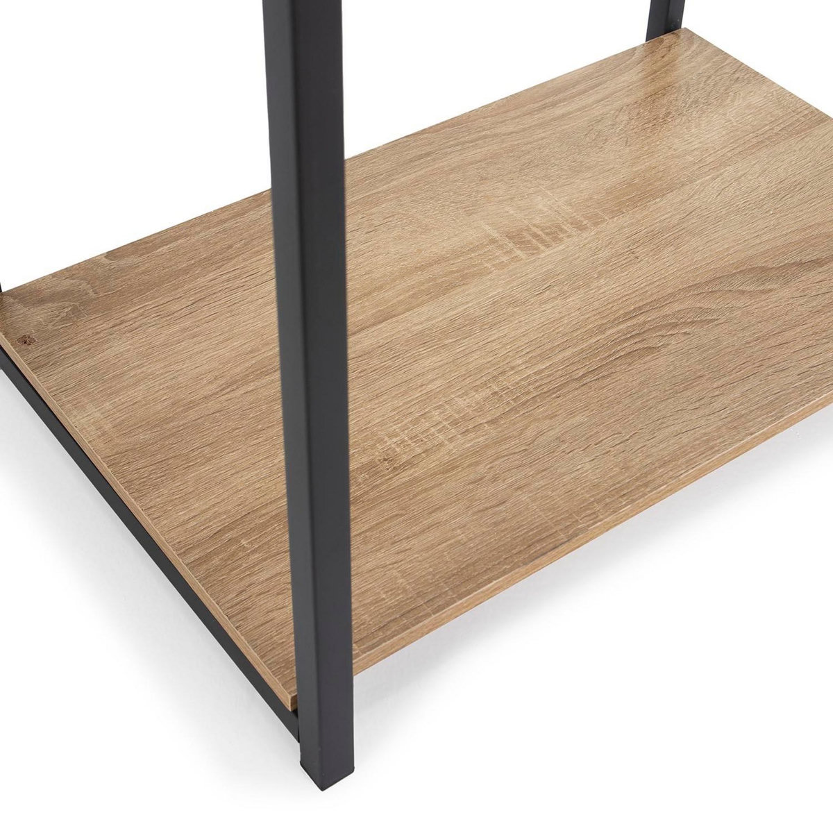 VS VENTA-STOCK Portemanteau Julia 2 étagères 1 barre, couleur chêne/noir