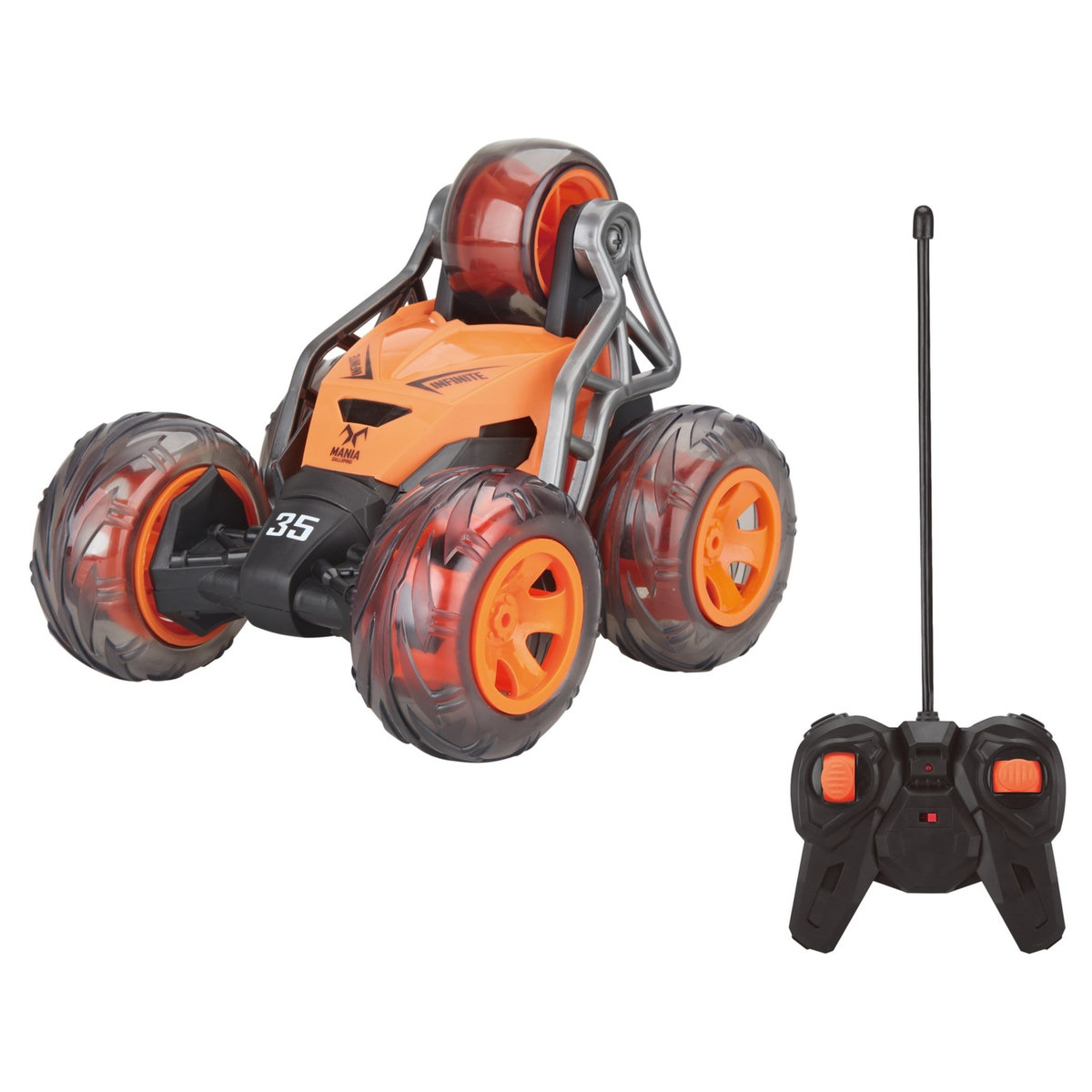 One Two Fun Voiture radiocommandée orange Crazy Wheel