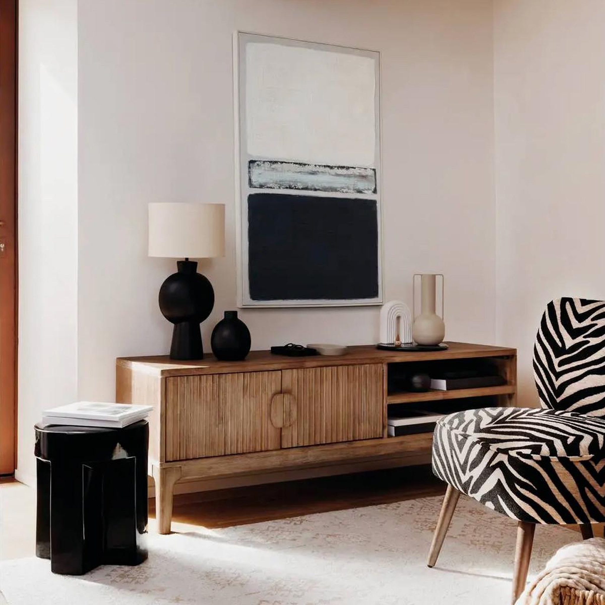 Voir la diapositive 5 : ATMOSPHERA Meuble tv 2 portes design  sabor  160cm beige