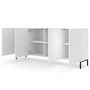 Voir la diapositive 2 : BEST MOBILIER Lara - buffet bas - pieds noirs - 200 cm