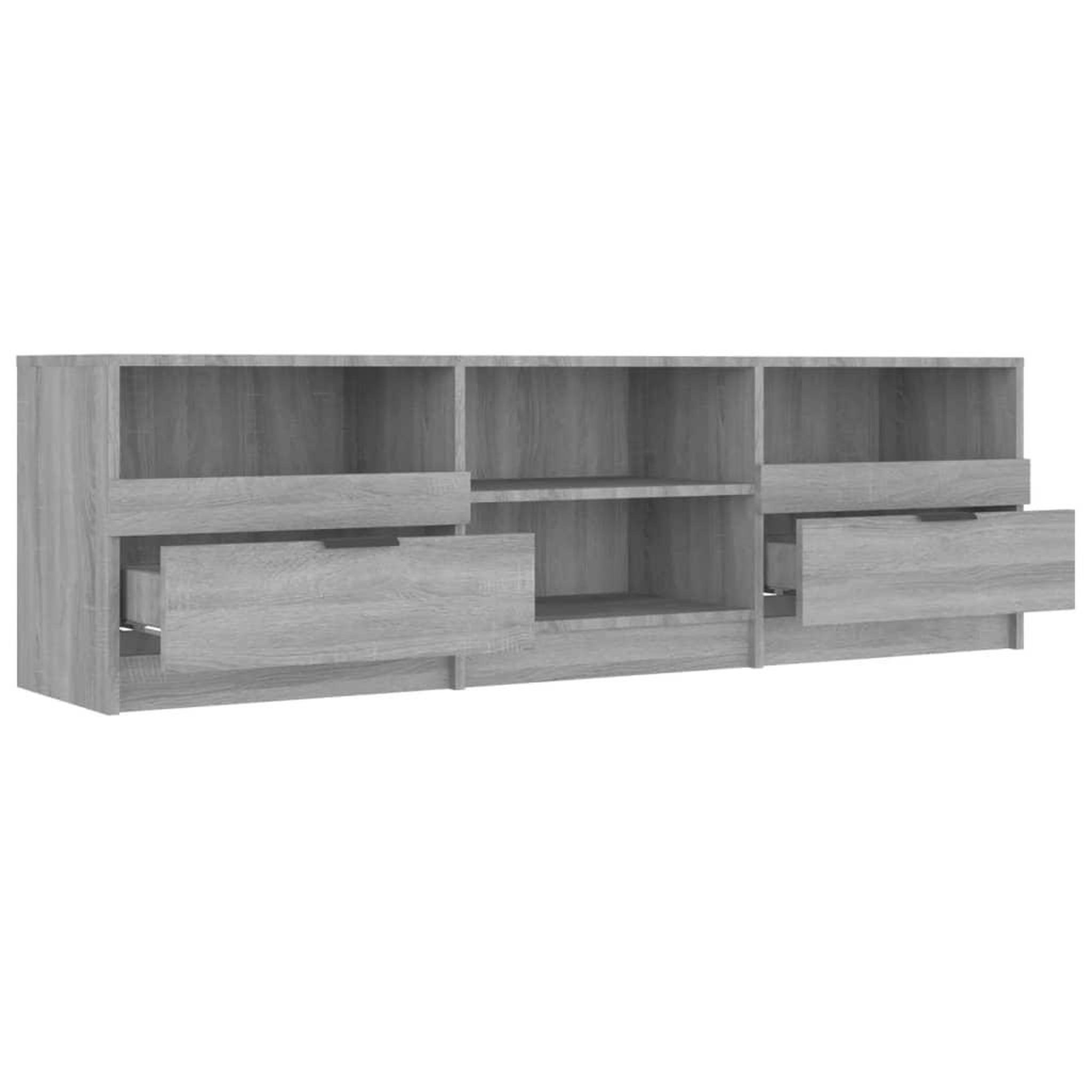 Voir la diapositive 5 : VIDAXL Meuble TV Sonoma gris 150x33,5x45 cm Bois d'ingenierie