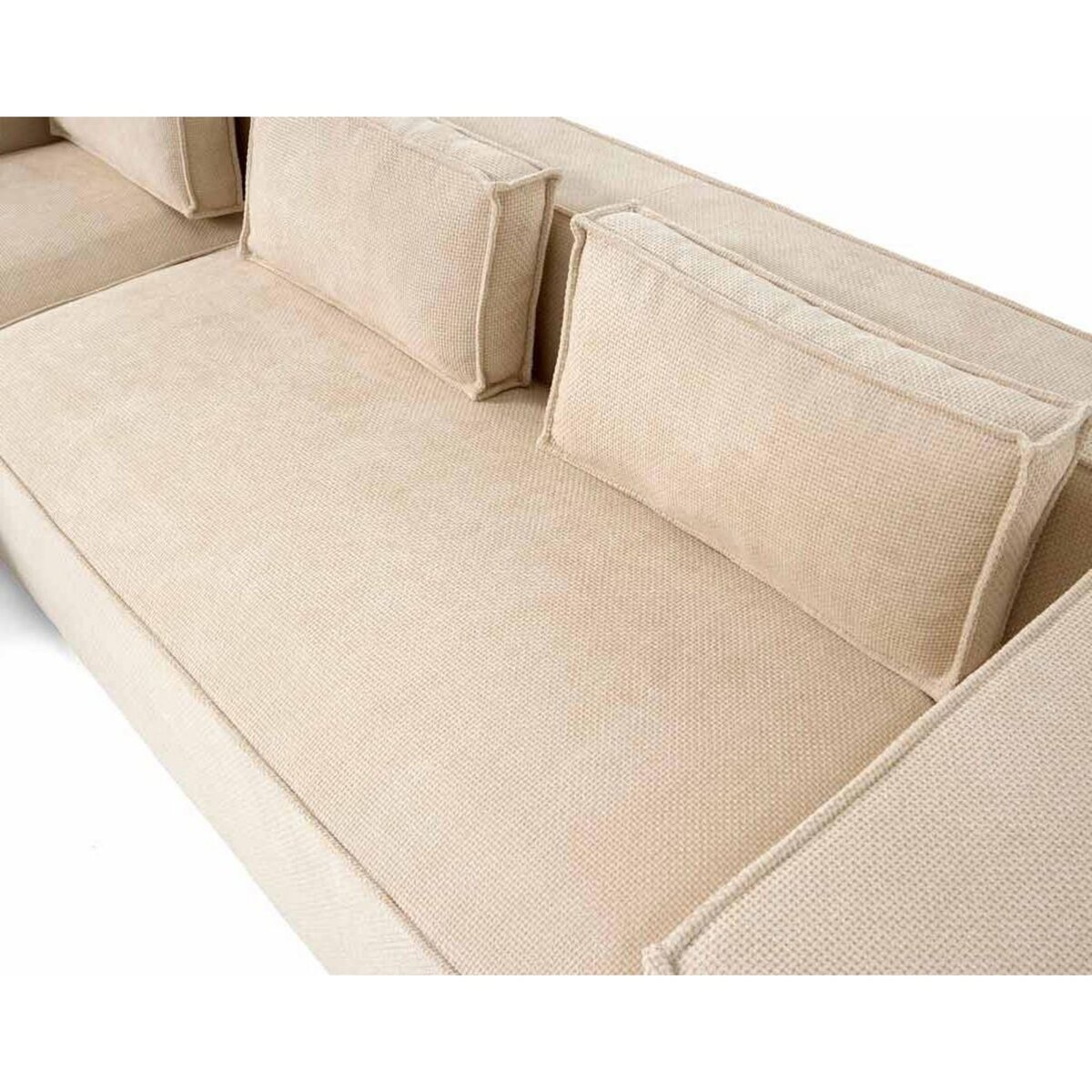 LISA DESIGN Stella - canapé d'angle gauche - 4 places - en tissu texturé