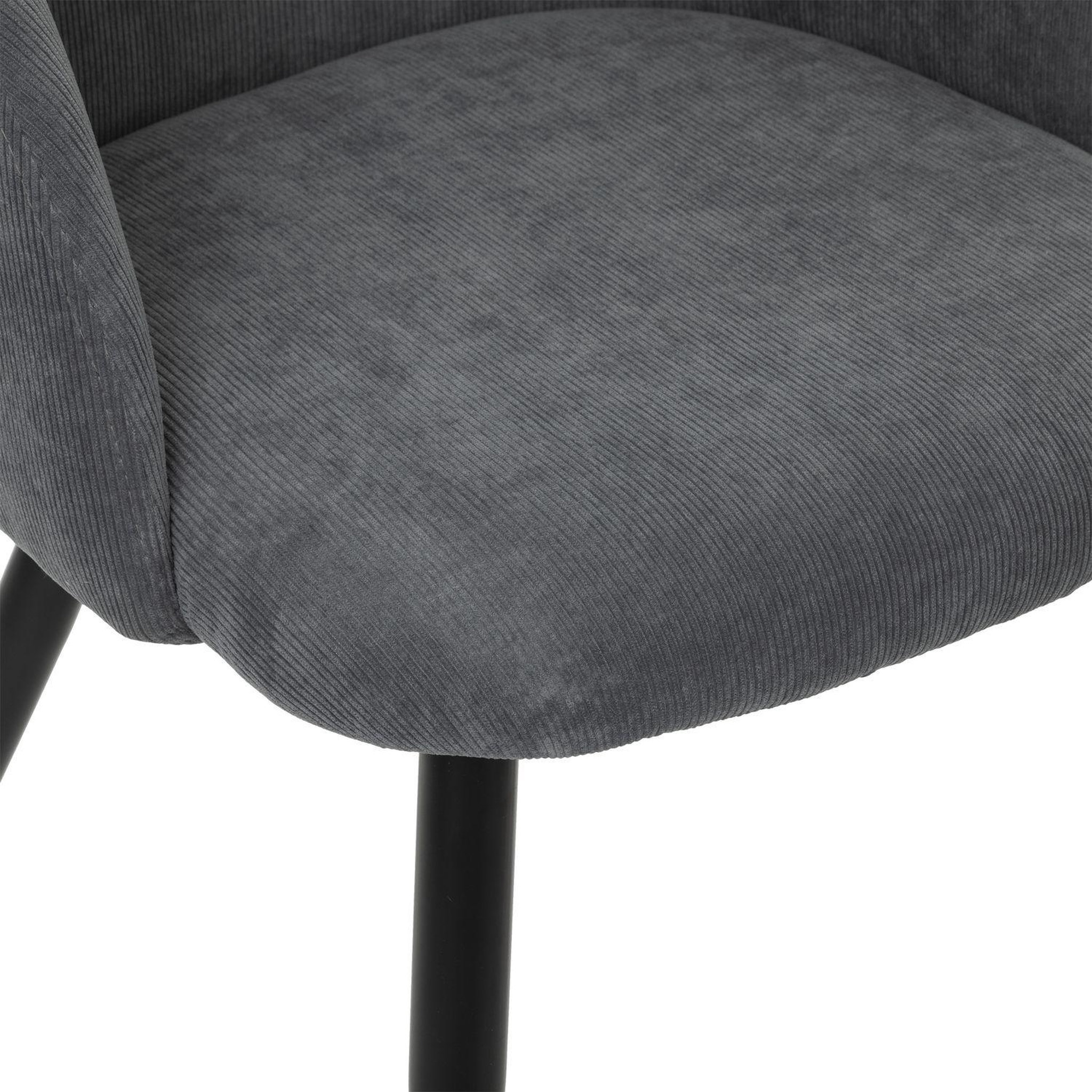 Voir la diapositive 6 : TOILINUX Lot de 4 chaises en velours côtelé CELESTE