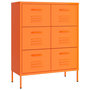 Voir la diapositive 2 : VIDAXL Armoire a tiroirs Orange 80x35x101,5 cm Acier