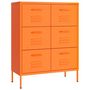 Voir la diapositive 2 : VIDAXL Armoire a tiroirs Orange 80x35x101,5 cm Acier