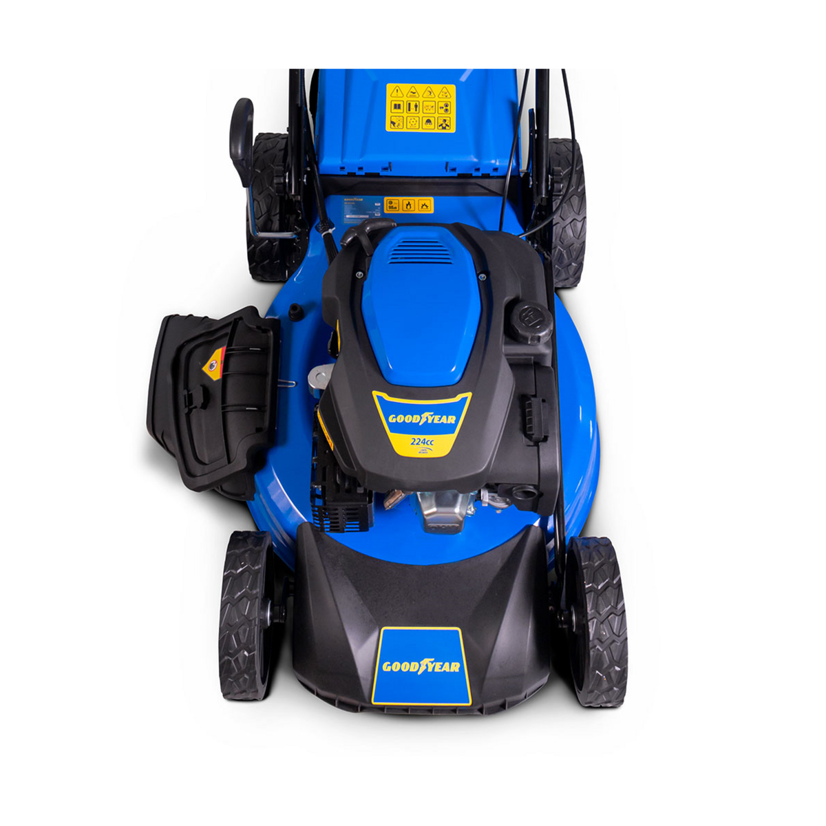 GOODYEAR Tondeuse thermique Autotractée 7.5CV Démarrage électrique Moteur 4T OHV 224 cm³ Surfaces 2000m2 GOODYEAR