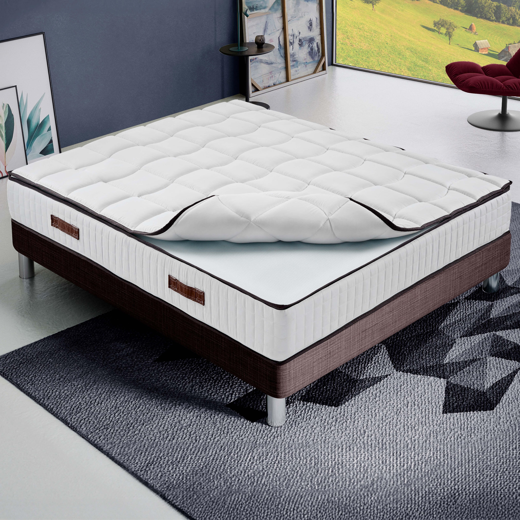 Voir la diapositive 5 : ILOVESLEEP Matelas Mousse ROYAL - Accueil Mémoire De Forme - Epaisseur 24 cm - Ferme