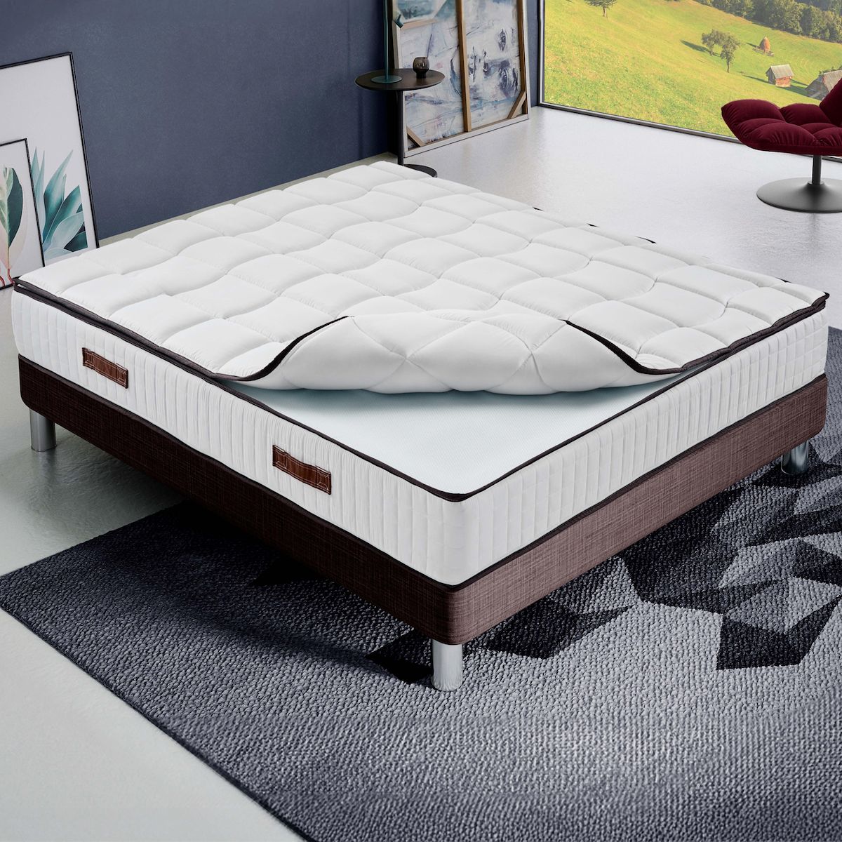ILOVESLEEP Matelas Mousse ROYAL - Accueil Mémoire De Forme - Epaisseur 24 cm - Ferme