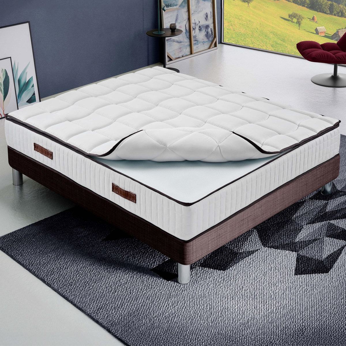 ILOVESLEEP Matelas Mousse ROYAL - Accueil Mémoire De Forme - Epaisseur 24 cm - Ferme