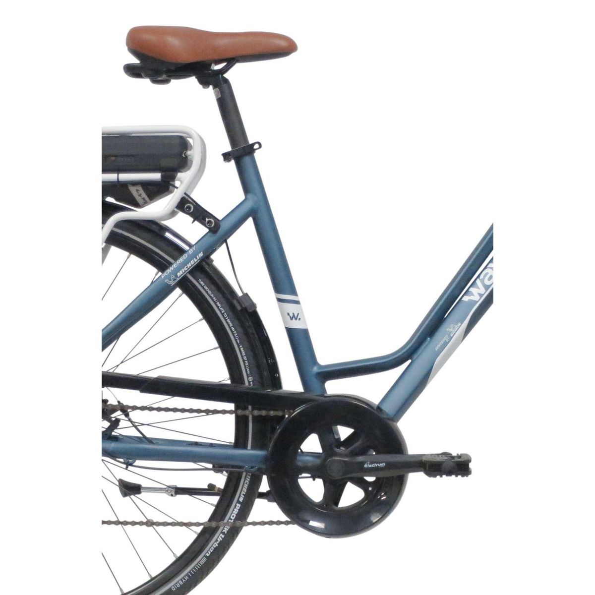 WAYSCRAL Vélo électrique 28'' Rigide   Wayscral  powered by Michelin - Cadre Alu - Systême intégré sous le porte bagage, compact et amovible en quelques secondes - Batterie 36V Li-ion 7 Ah 252 wh - Shimano - Autonomie 45 Kms maximum