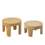 Voir la diapositive 2 : Paris Prix Lot de 2 Tables Basses  Tek  50cm Naturel