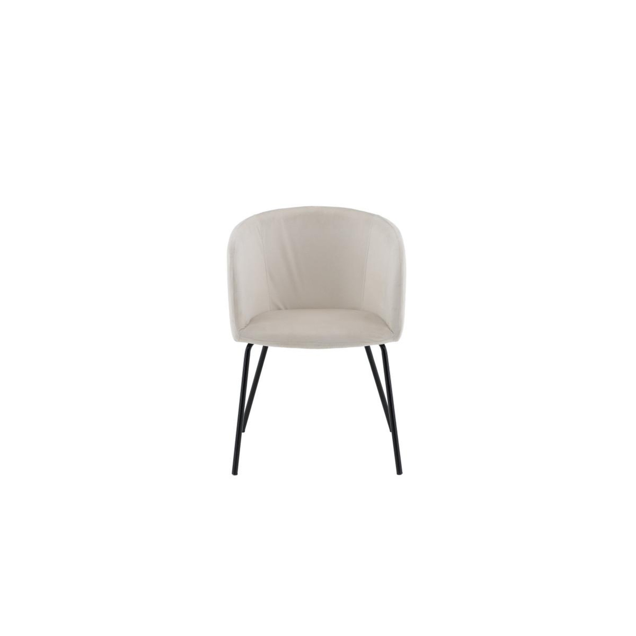Voir la diapositive 3 : Paris Prix Chaise en velours  berit  78cm beige & noir