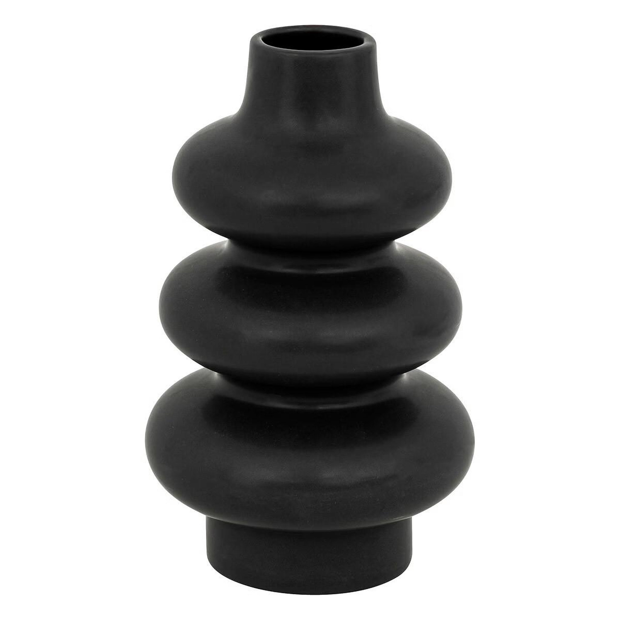 ATMOSPHERA Vase design en dolomite  clothilde  25cm noir