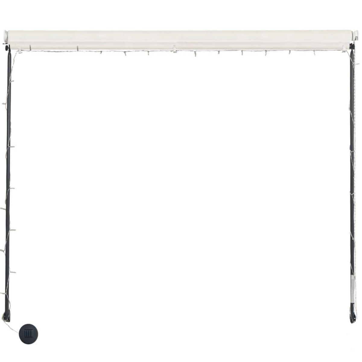 VIDAXL Auvent retractable avec LED 250x150 cm Creme