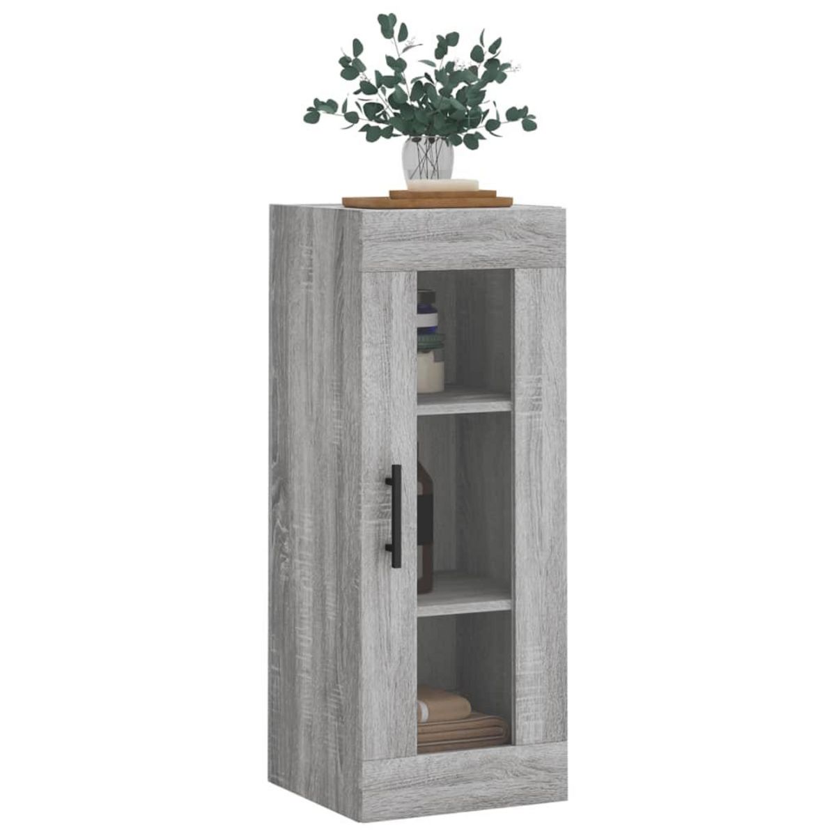 VIDAXL Armoire murale sonoma gris 34,5x34x90 cm