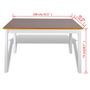 Voir la diapositive 6 : VIDAXL Ensemble de salle a manger 5 pcs Marron et blanc