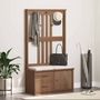 Voir la diapositive 3 : VIDAXL Portemanteau SANDENS 87x40x159,5 cm bois massif pin