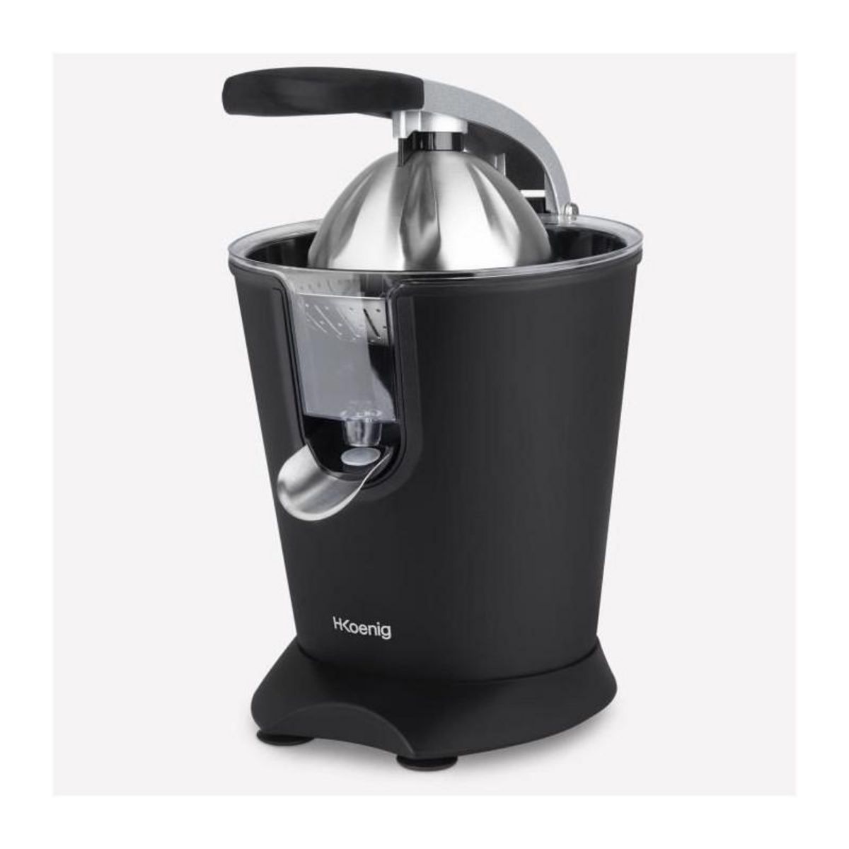HKOENIG Presse agrumes - HKoeNIG - AGR82 - Electrique - 160 W - Appareil silencieux - Noir mat et acier inoxydable