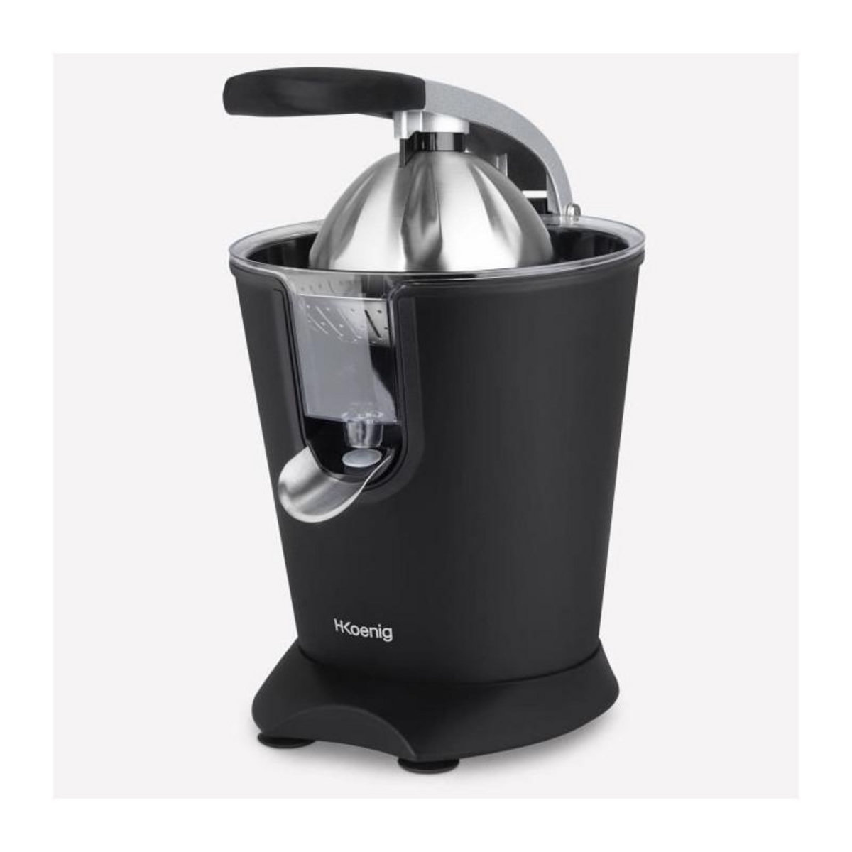 HKOENIG Presse agrumes - HKoeNIG - AGR82 - Electrique - 160 W - Appareil silencieux - Noir mat et acier inoxydable