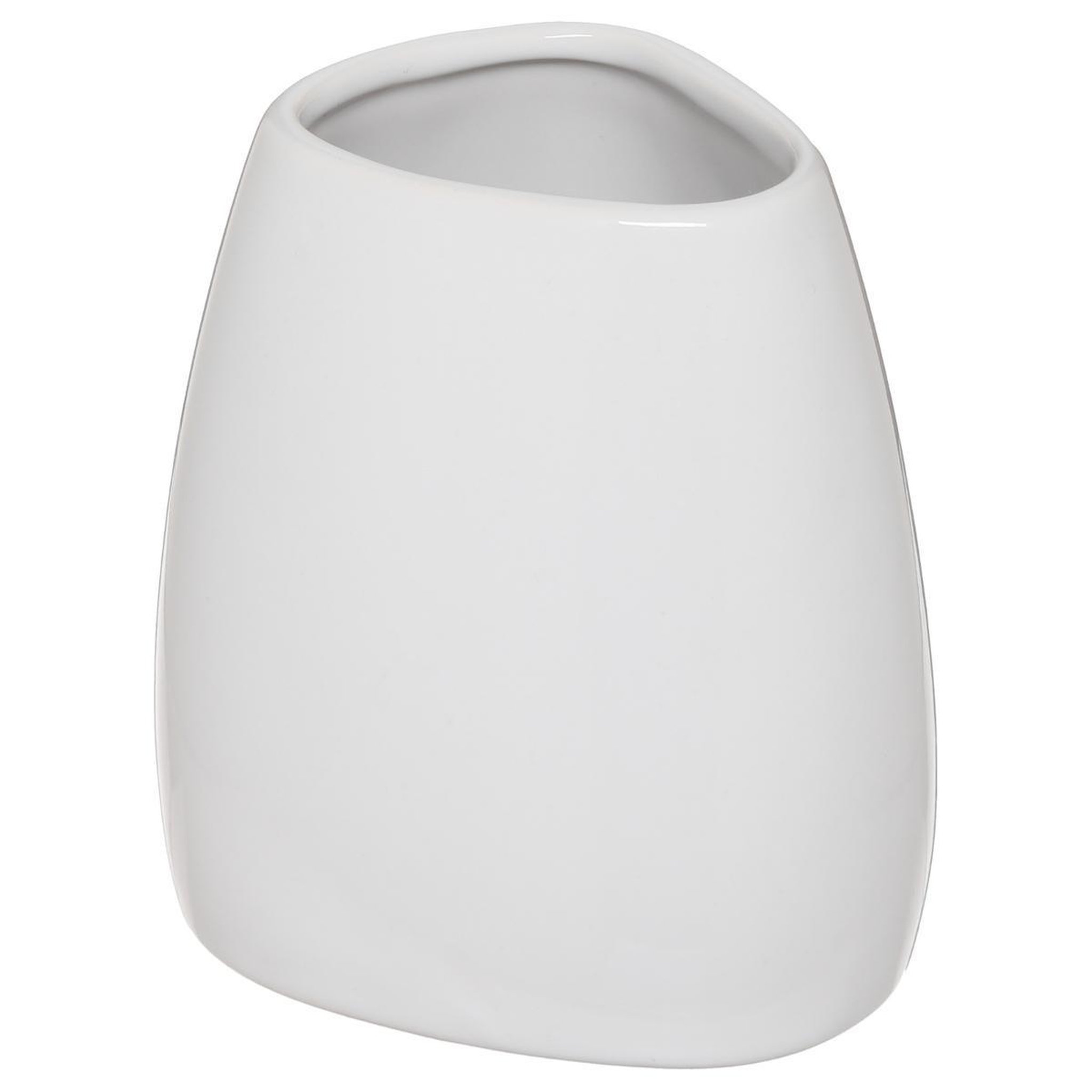 FIVE Gobelet salle de bain  galet  9cm blanc