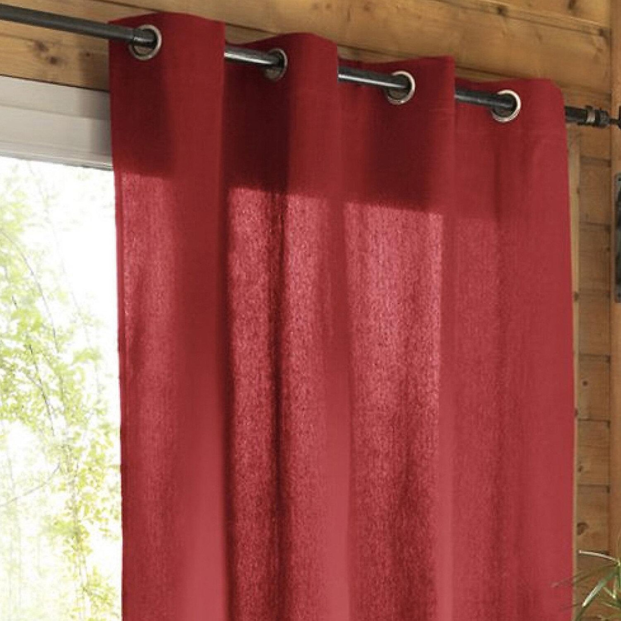Voir la diapositive 2 : Home collection Rideau 100% coton uni