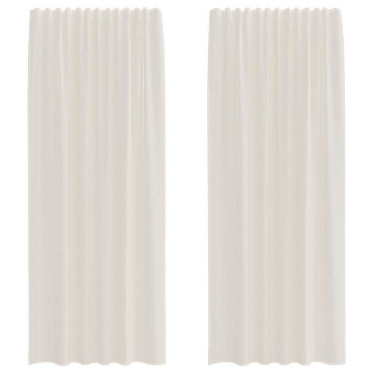 VIDAXL Rideaux en voile avec passants 2 pcs creme