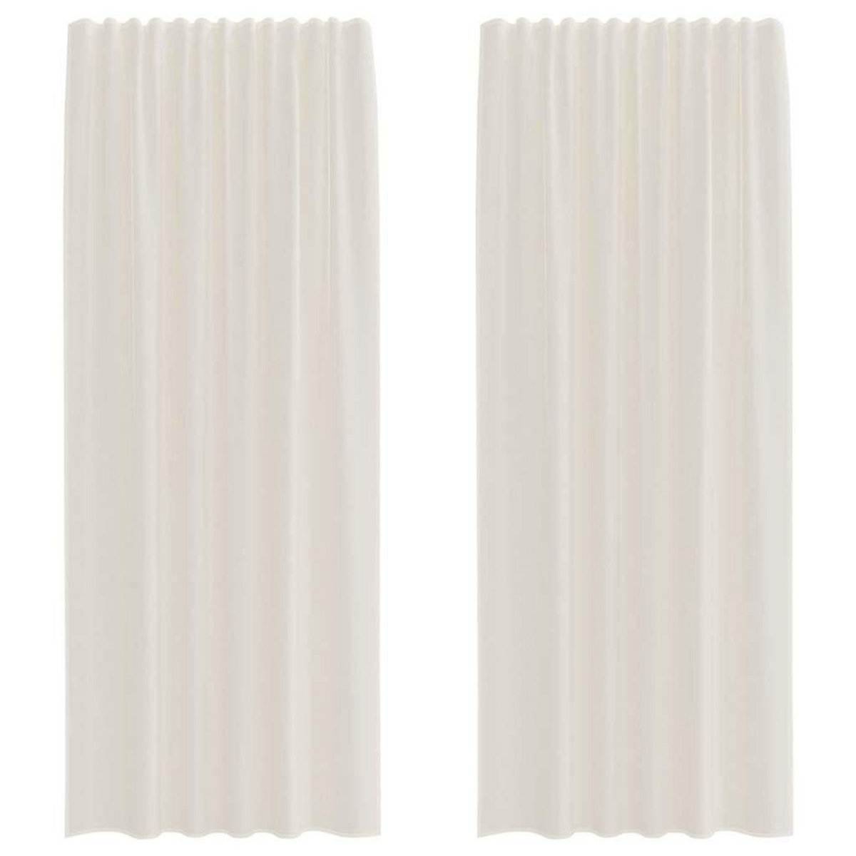 VIDAXL Rideaux en voile avec passants 2 pcs creme