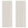 Voir la diapositive 2 : VIDAXL Rideaux en voile avec passants 2 pcs creme