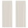 Voir la diapositive 2 : VIDAXL Rideaux en voile avec passants 2 pcs creme