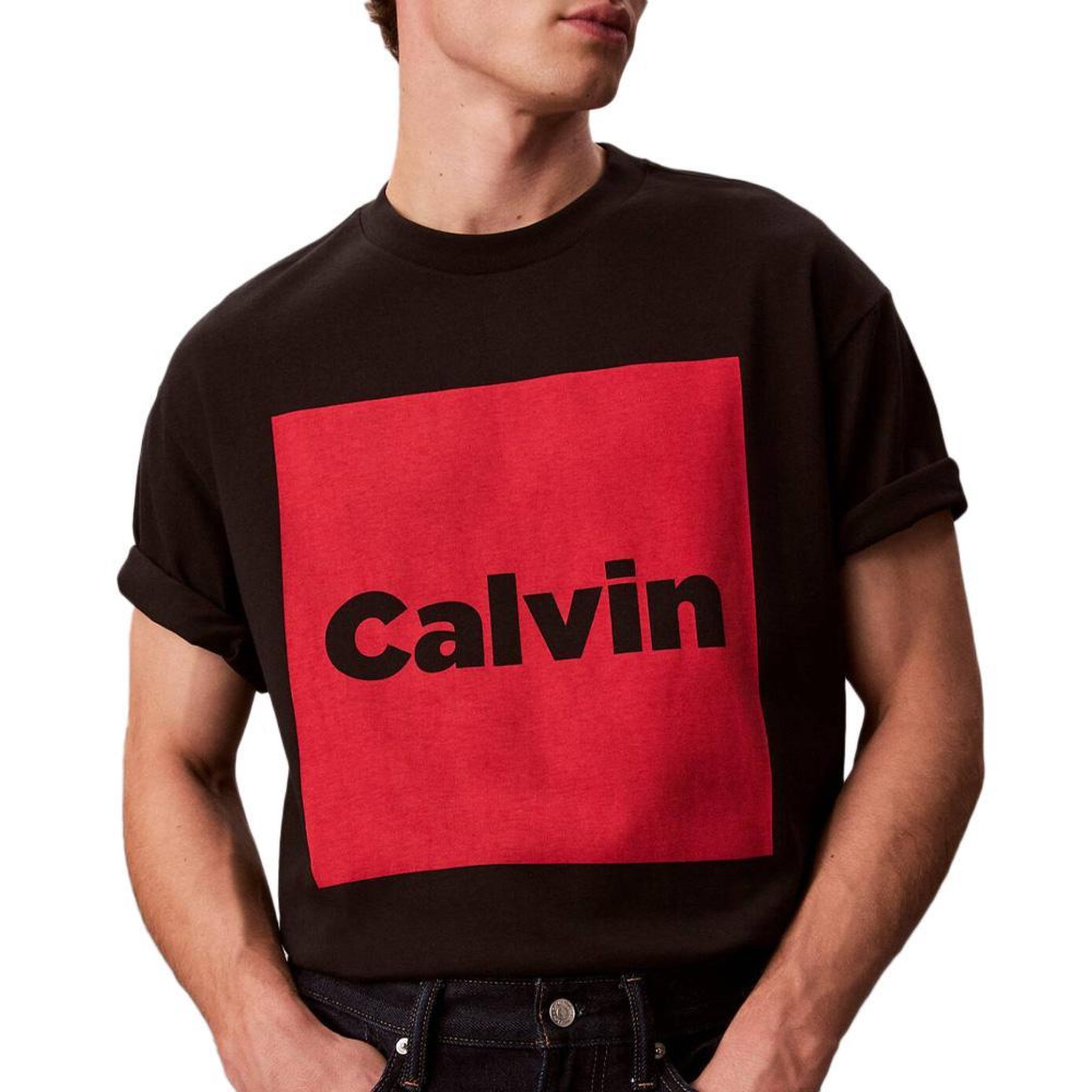 Voir la diapositive 1 : CALVIN KLEIN JEANS T-Shirt Noir/Rouge Homme Calvin Klein Jeans LV04RD813G