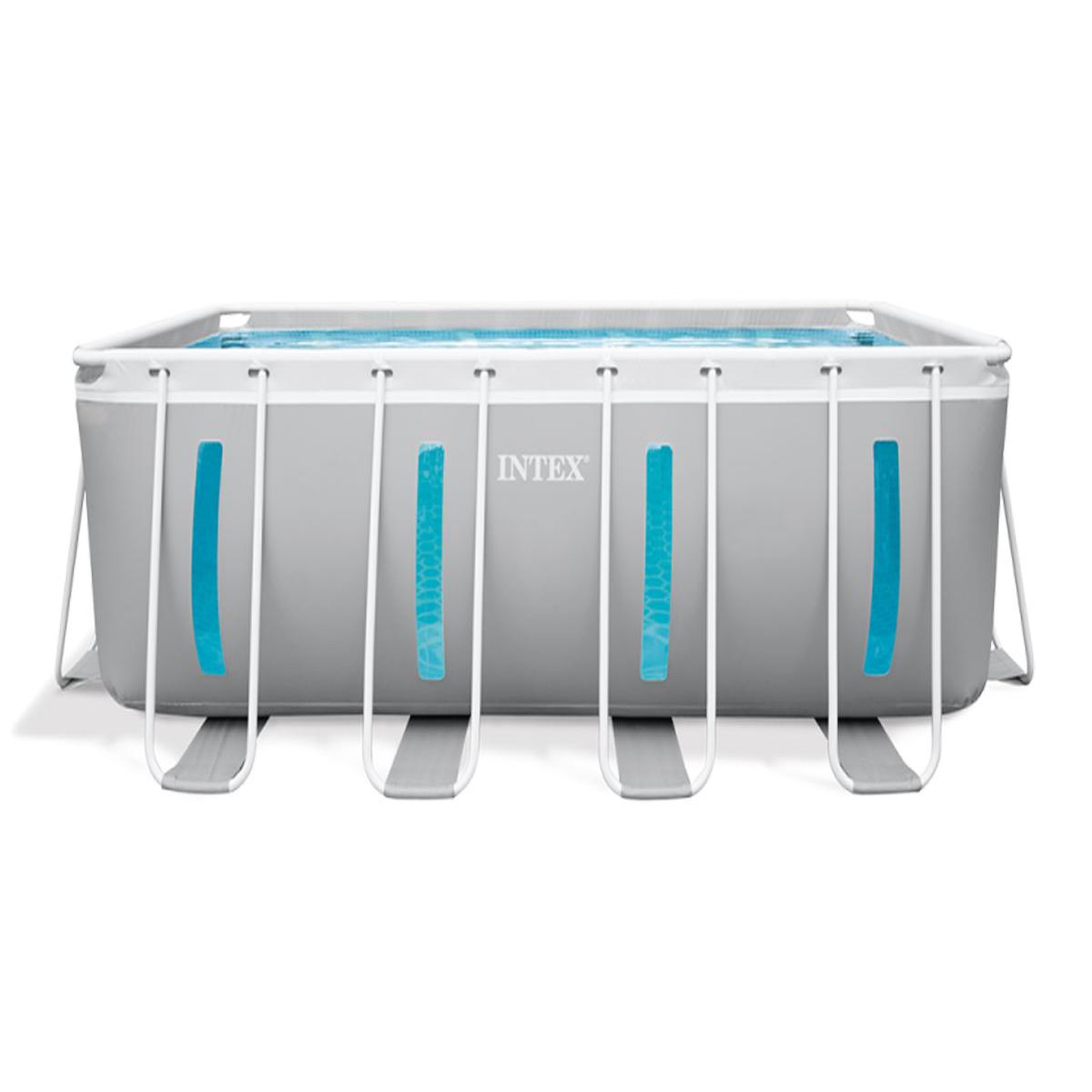 Voir la diapositive 4 : INTEX Piscine tubulaire Prism Frame Clearview rectangulaire 4,00 x 2,00 x 1,22 m - Intex