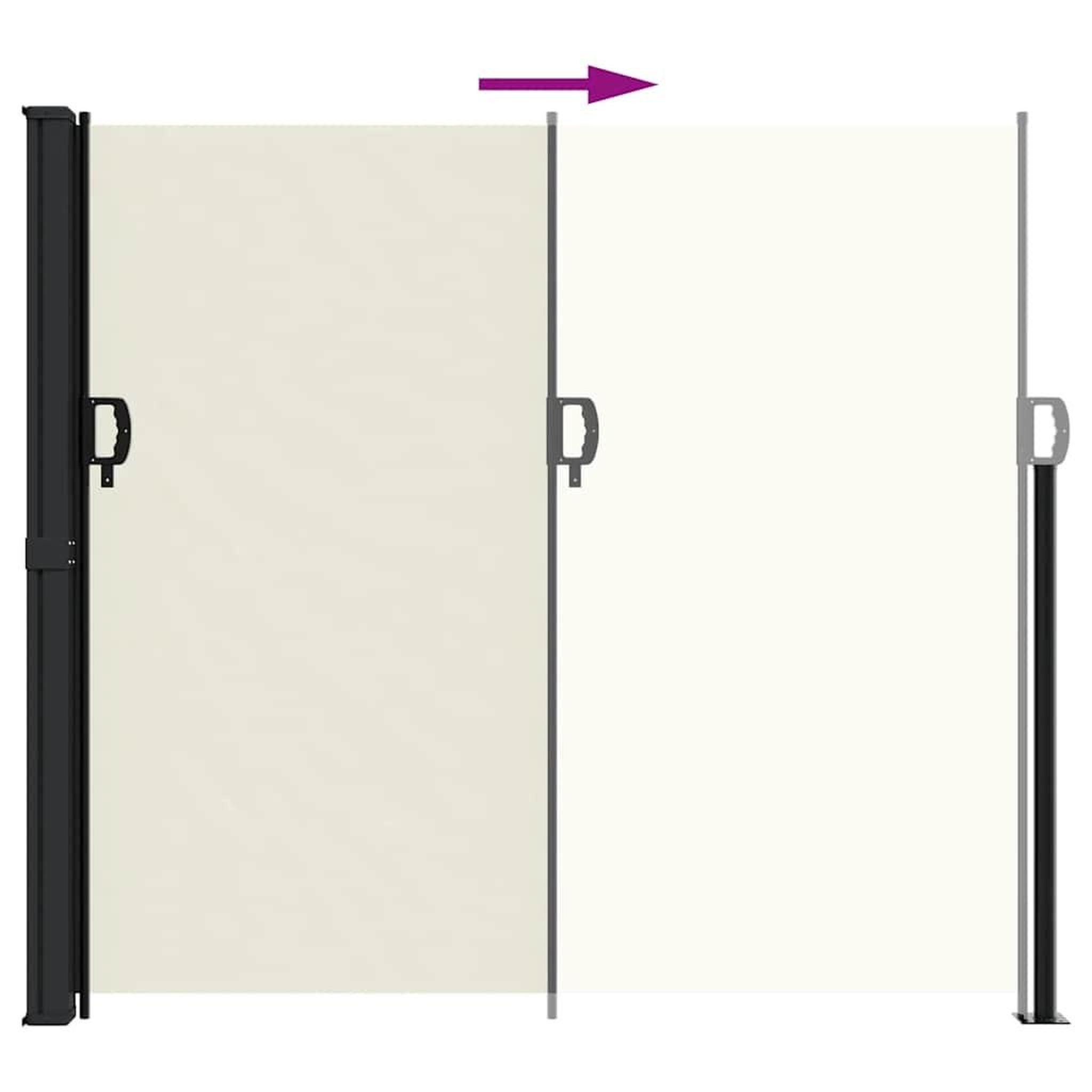Voir la diapositive 5 : VIDAXL Auvent lateral retractable creme 180x600 cm